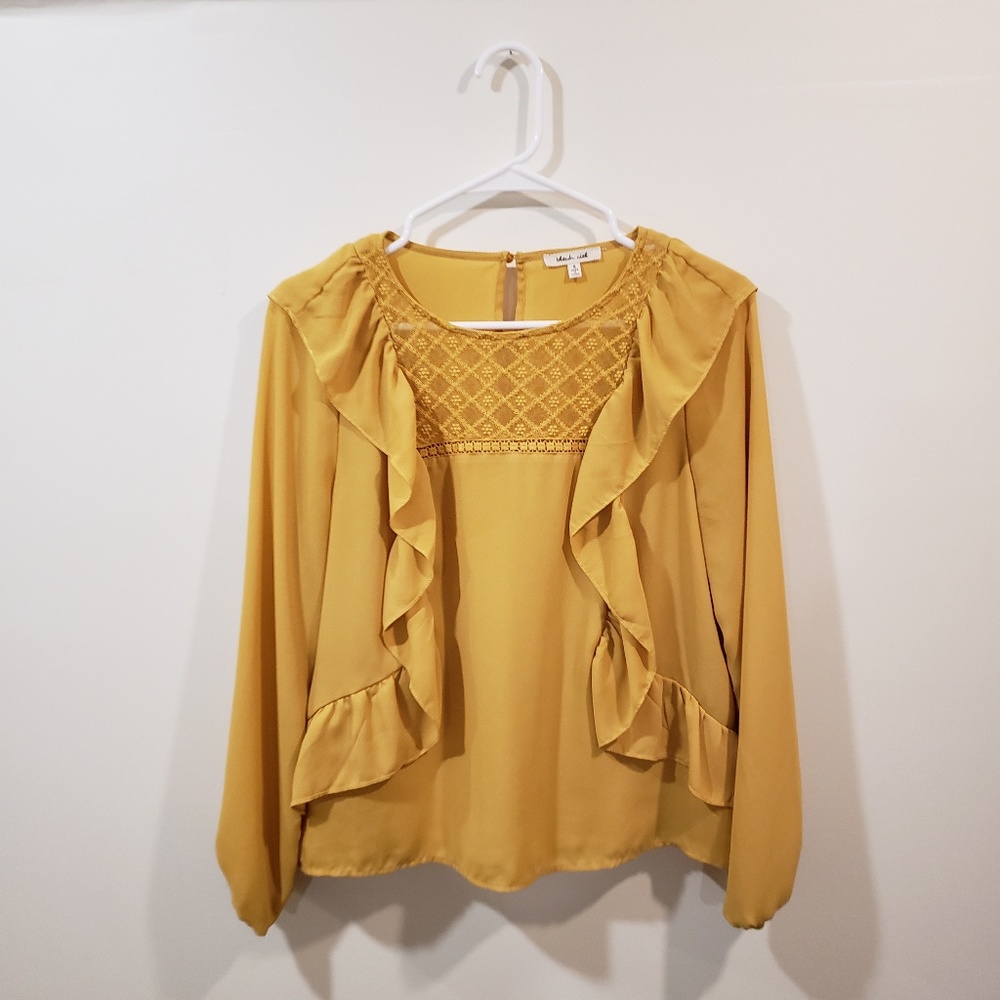 Bleuh Ciel Mustard Yellow Blouse